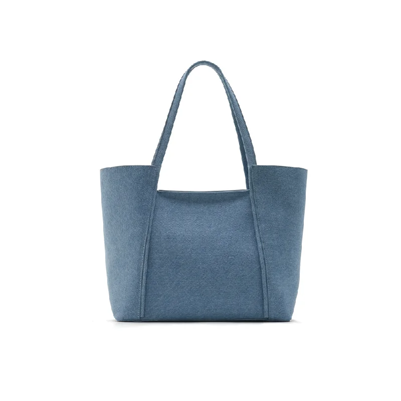 ladies handbags with logo-HIBISCUS DENIM