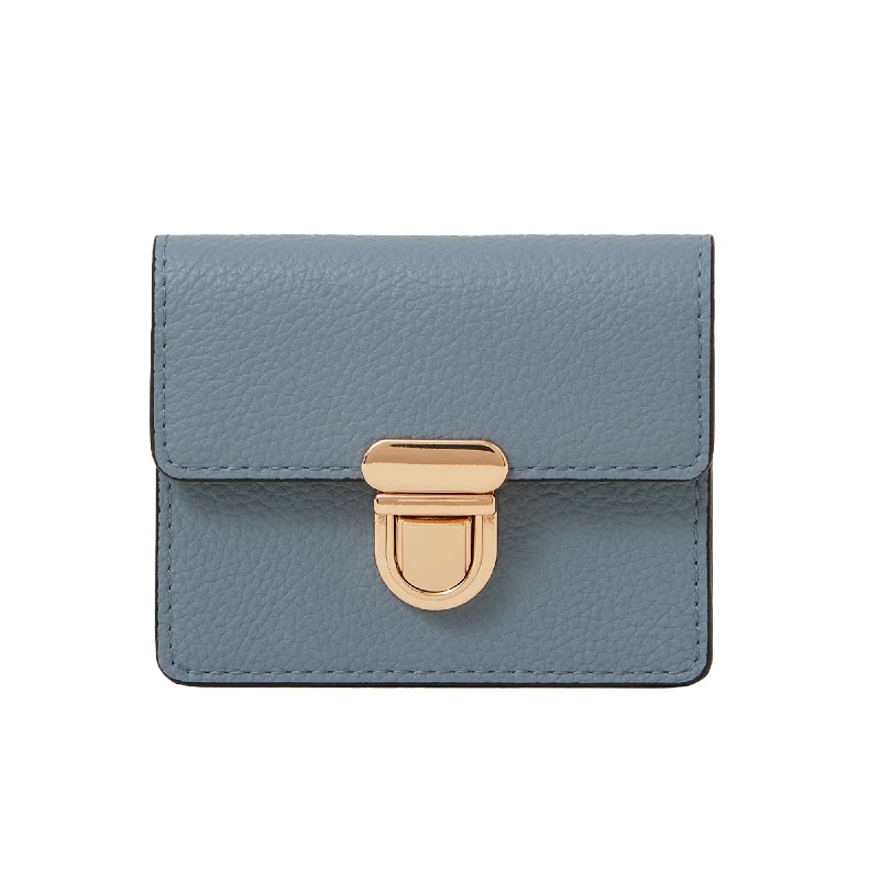 ladies handbags for celebrations-Accessorize London Women's Blue Push Lock Card Holder