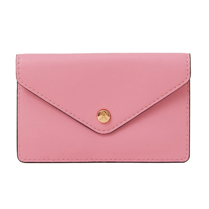 ladies handbags for weekends-Accessorize London Women's Pink Front Flap Cardholder