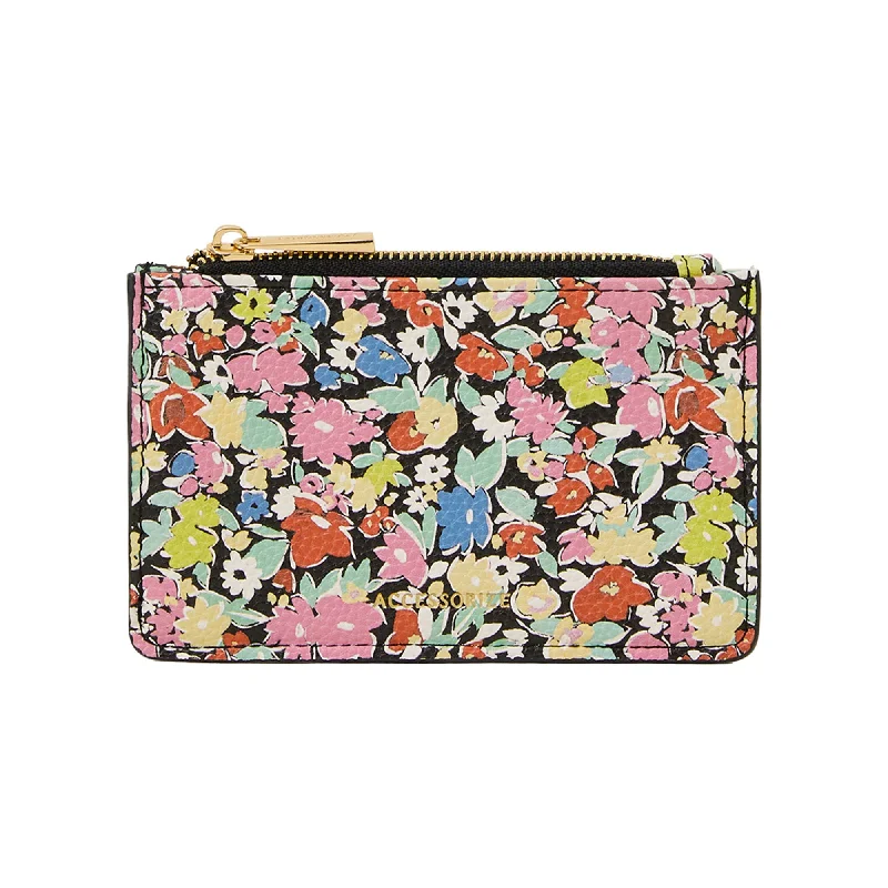 ladies handbags retro vibe-Accessorize London Women's Winter Floral Cardholder