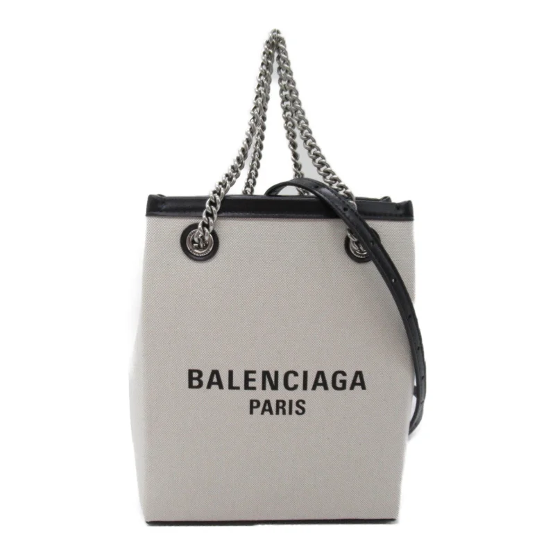 Ladies shoulder bag with modern shape-Balenciaga Cotton Canvas 2way Shoulder Bag