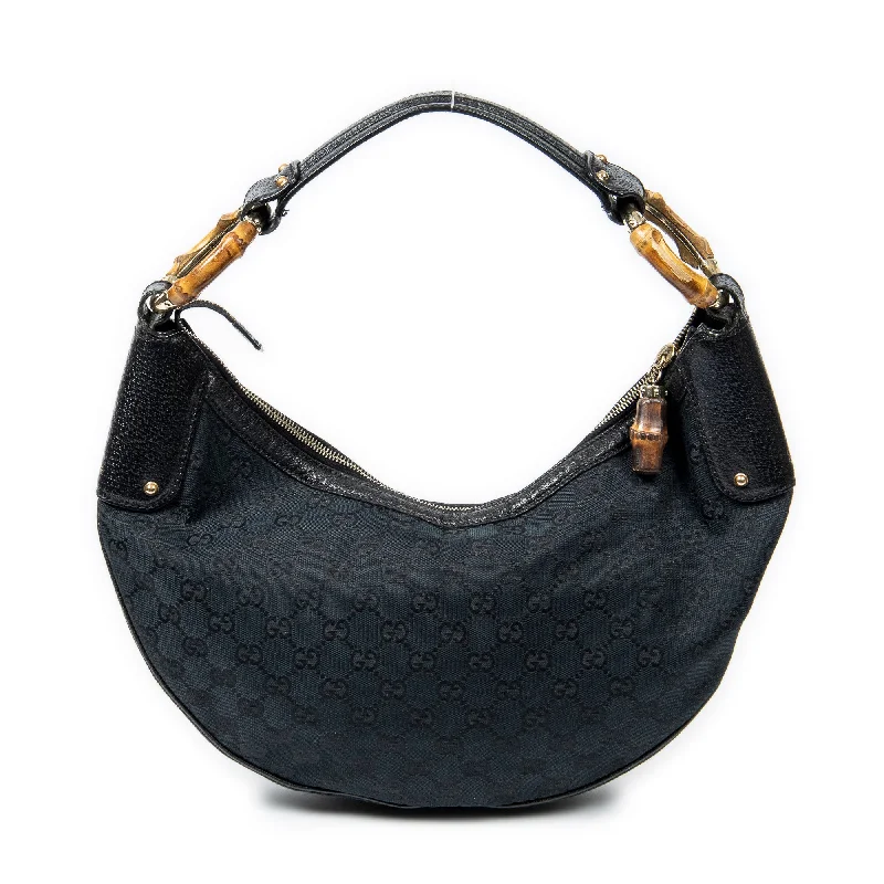 Ladies shoulder bag with hobo style-Bamboo Saddle Hobo Bag