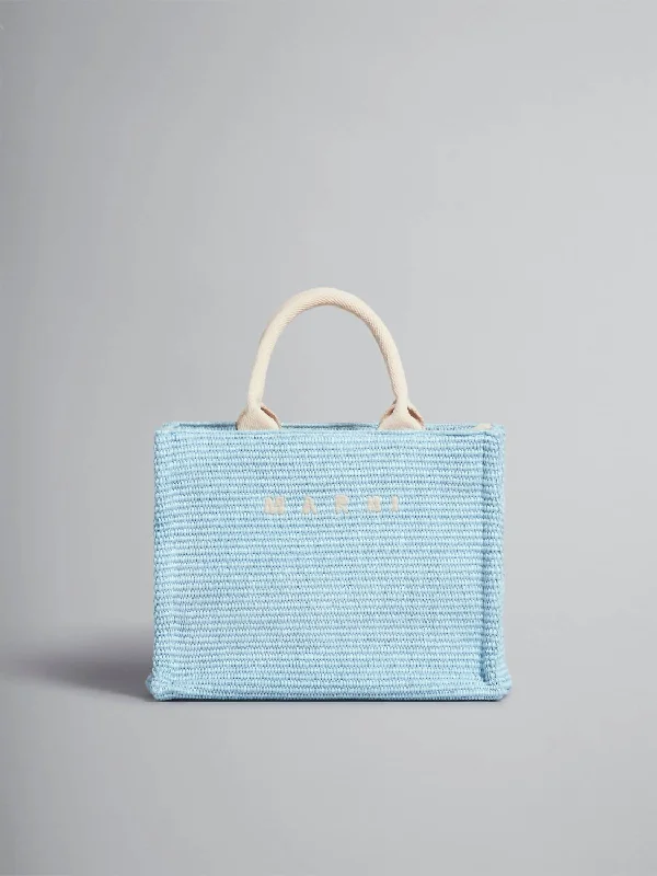 Ladies tote bag for mystery fans-Basket Tote Bag In Lightblue