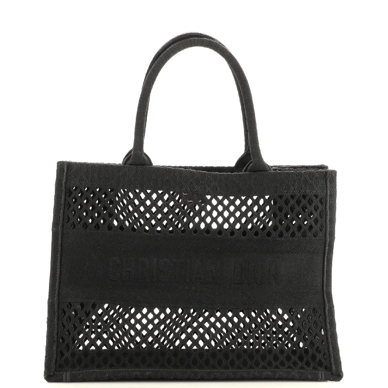 Ladies tote bag with reinforced bottom-Book Tote Mesh Canvas Medium