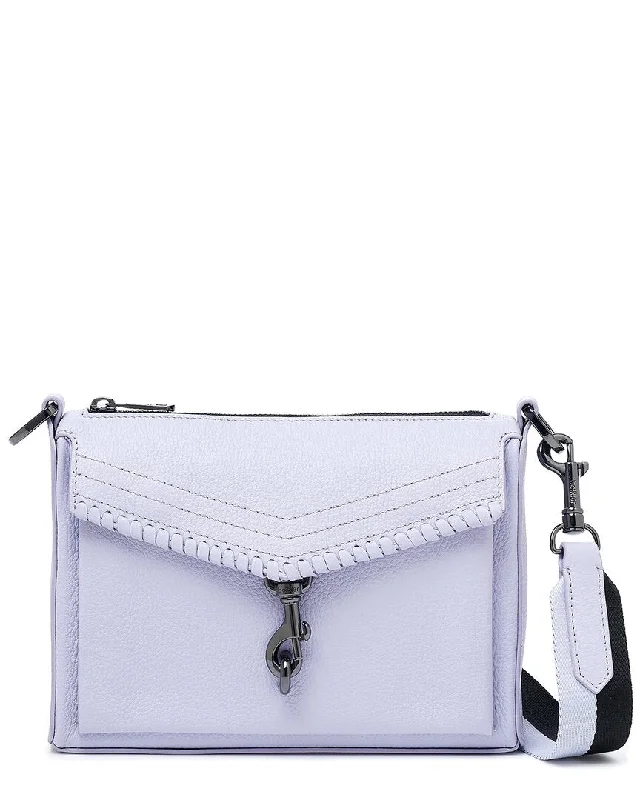 Ladies crossbody bag in metallic finish-Botkier Trigger Leather Crossbody