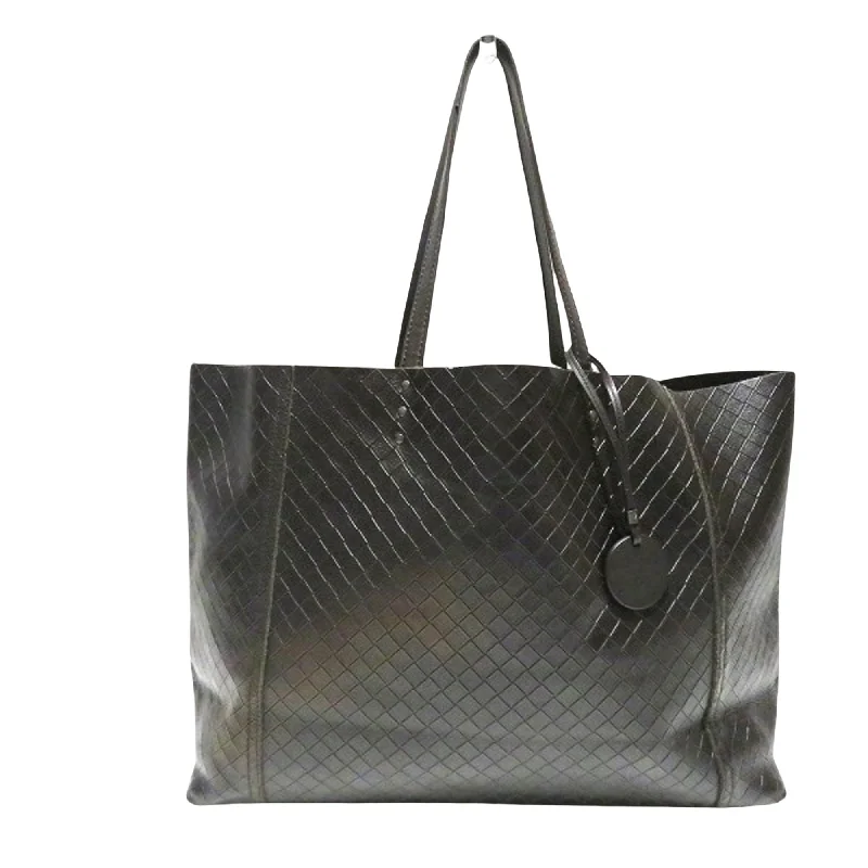 Ladies tote bag floral pattern-Bottega Veneta Intreccio Mirage  Leather Tote Bag (Pre-Owned)