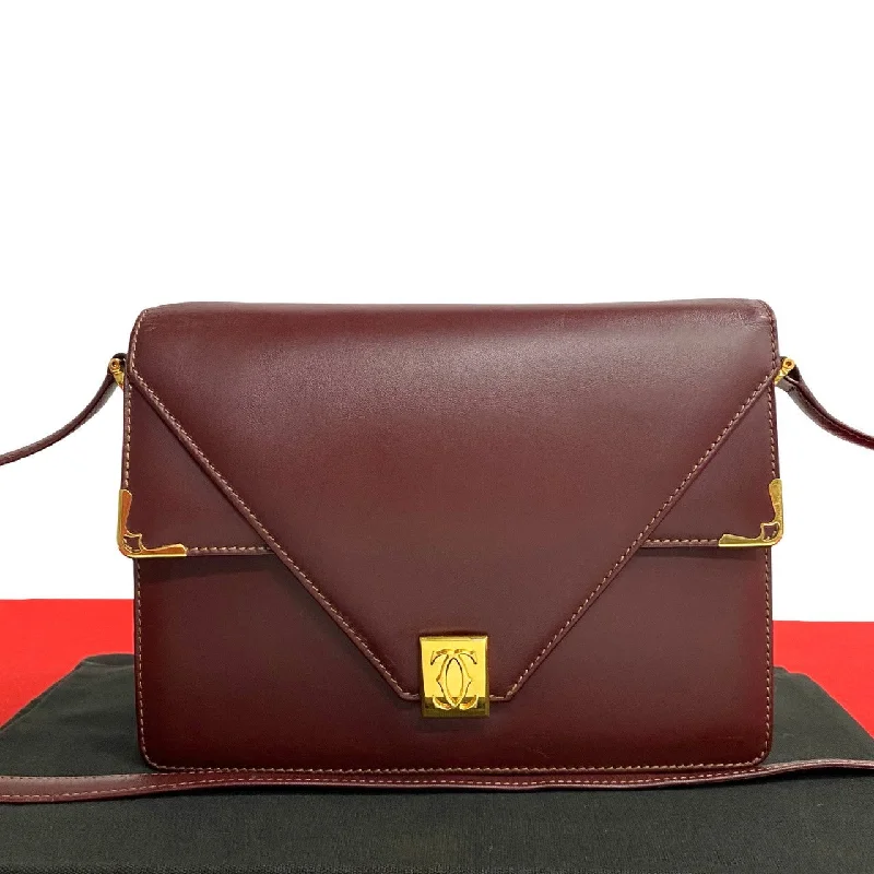 Ladies shoulder bag for date night-Cartier Leather Shoulder Bag