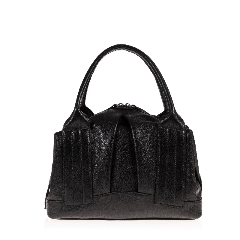 ladies handbags modern fabric-Cast Away Too (Black Pebbled)