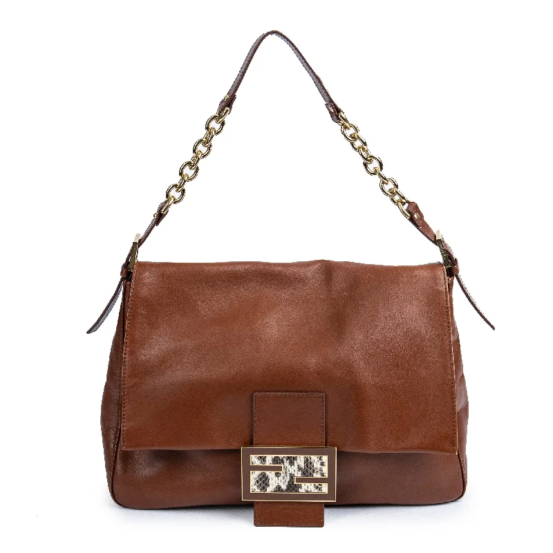 Ladies shoulder bag in vegan leather-Chain Flap