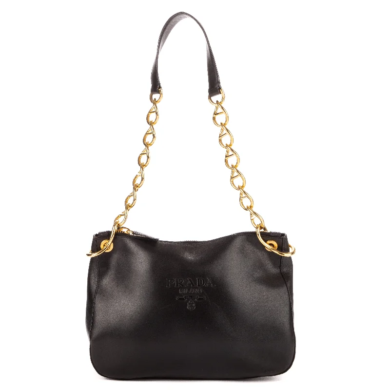 Ladies shoulder bag for night markets-Chain Zip Hobo