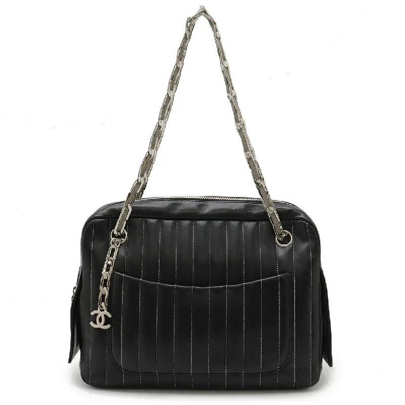 Ladies shoulder bag for festivals-Chanel Leather Mademoiselle Shoulder Bag