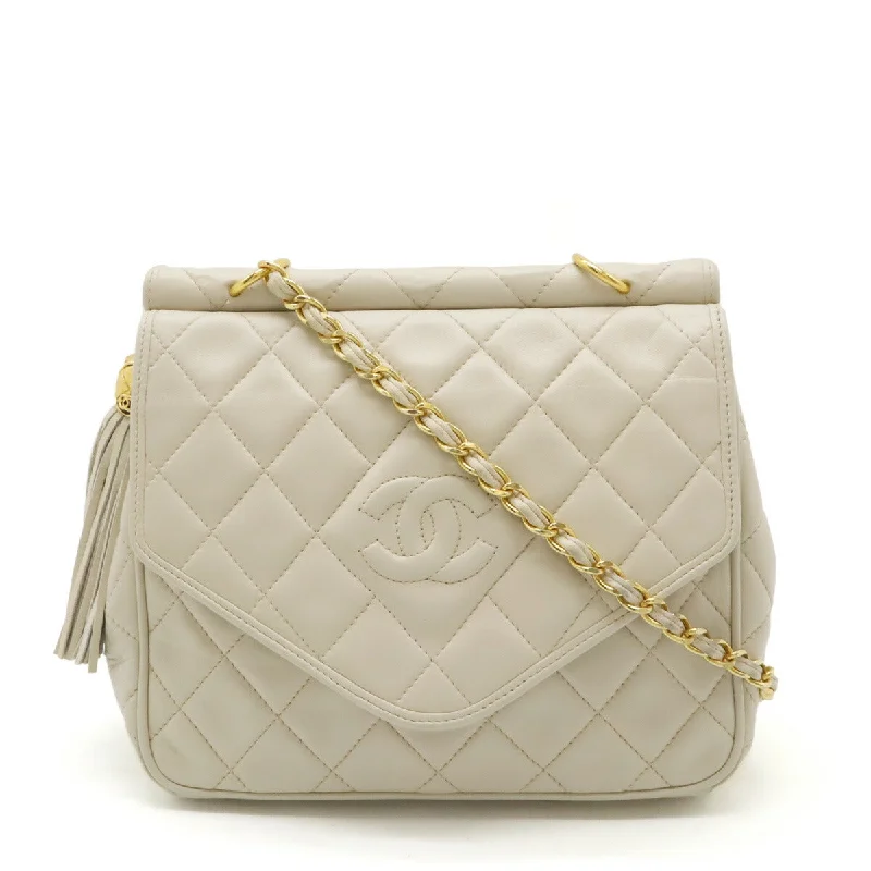 Ladies shoulder bag with monogram-Chanel Matelasse Coco Mark Leather Chain Shoulder Bag