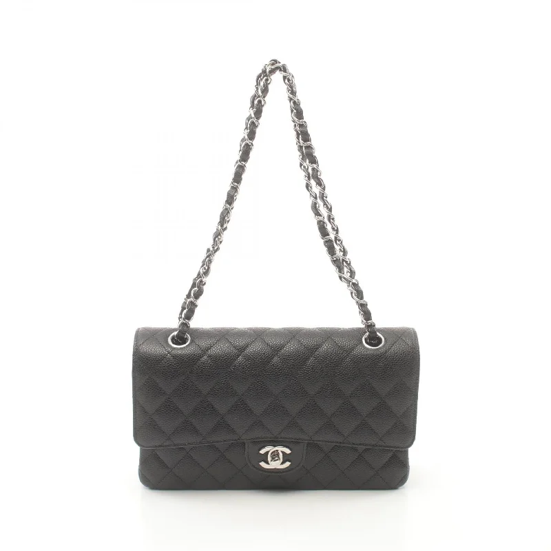 Ladies shoulder bag in chevron pattern-Chanel Matelasse W Flap Leather Shoulder Bag