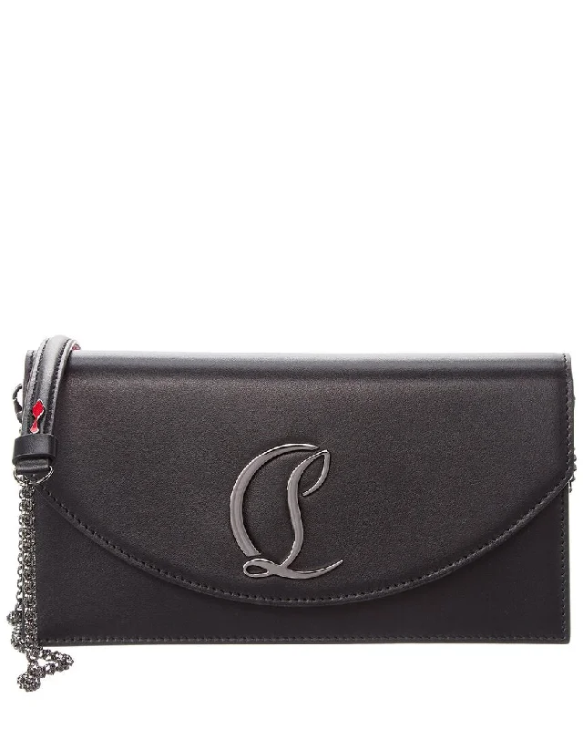 Ladies crossbody bag with side closure-Christian Louboutin Loubi54 Leather Crossbody