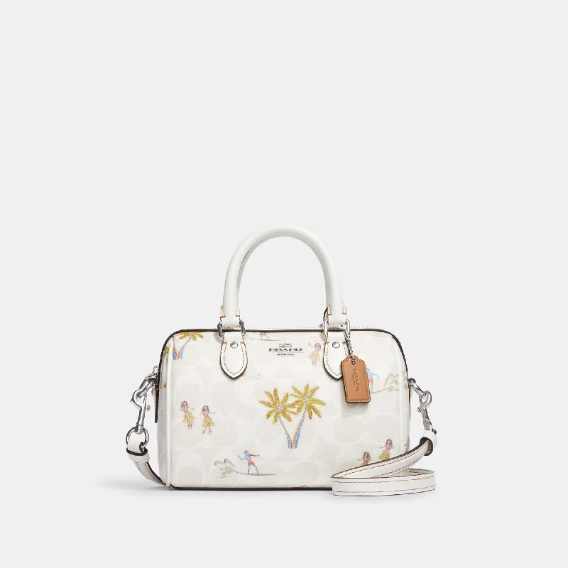 Ladies crossbody bag with buckle closure-Coach Outlet Mini Rowan Crossbody In Signature Canvas With Hula Print