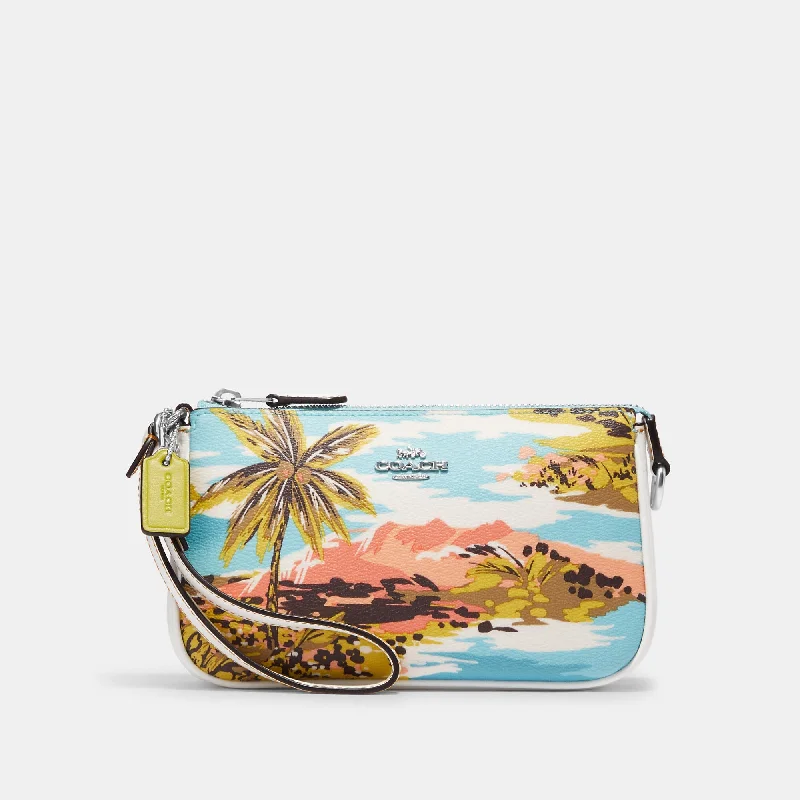 ladies wallet with durable material-Coach Outlet Nolita 19 With Hawaiian Print