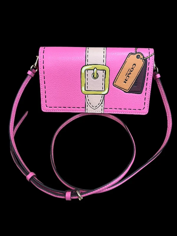 Ladies crossbody bag with quirky patterns-Crossbody Designer By Coach, Size: Small