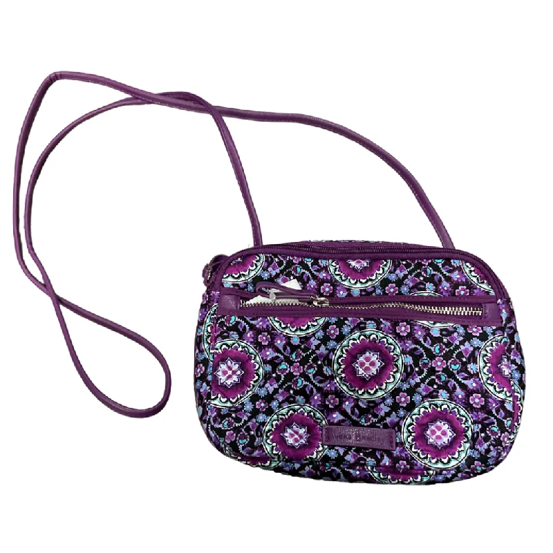 Ladies crossbody bag with outer pocket-Crossbody Designer By Vera Bradley, Size: Small