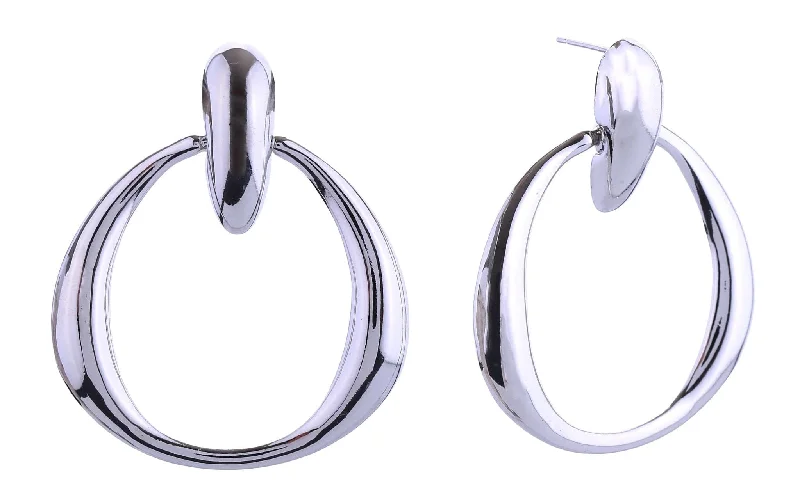 ladies handbags for evening outings-DJE310940 14K Round Link Post Earrings