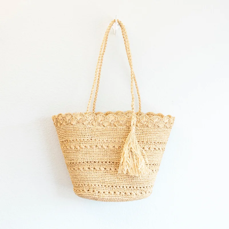 ladies handbags versatile use-Elena Handbags Summer Fashion Raffia Basket Bag