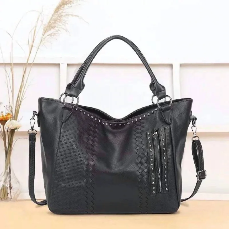 Ladies tote bag multi-purpose-Elise Tote Bag in Black