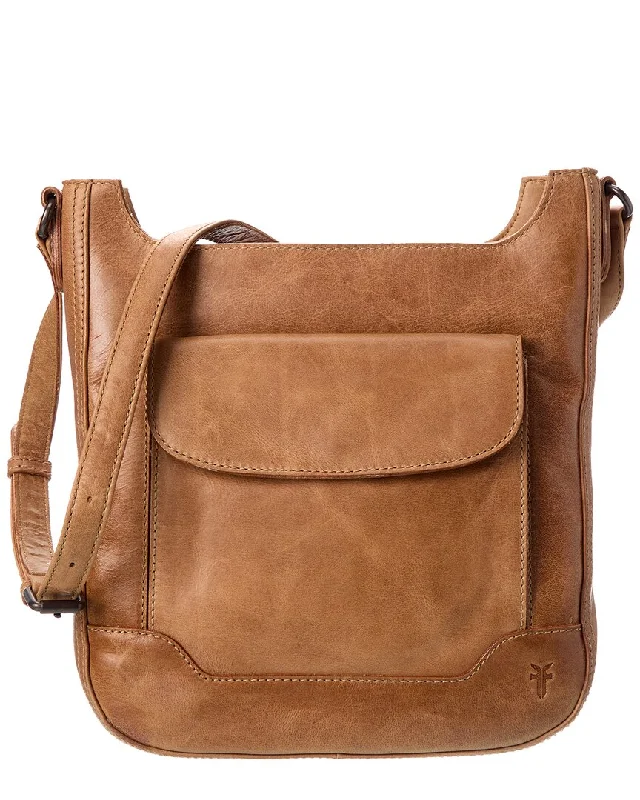 Ladies crossbody bag for evening wear-Frye Melissa Magazine Leather Crossbody