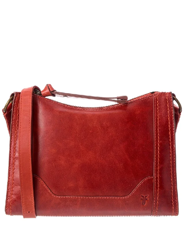 Ladies crossbody bag with RFID protection-Frye Melissa Zip Leather Crossbody