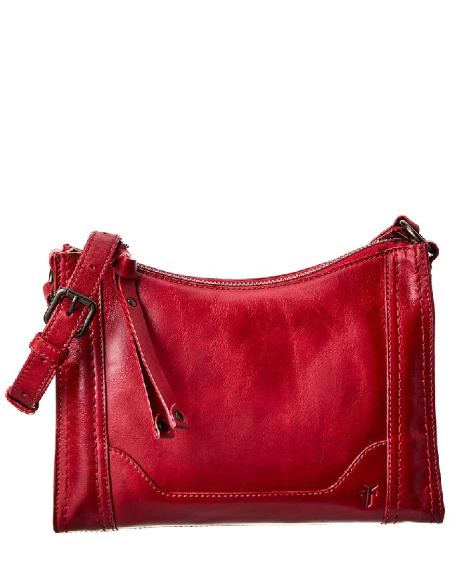 Ladies crossbody bag for music festivals-Frye Melissa Zip Leather Crossbody