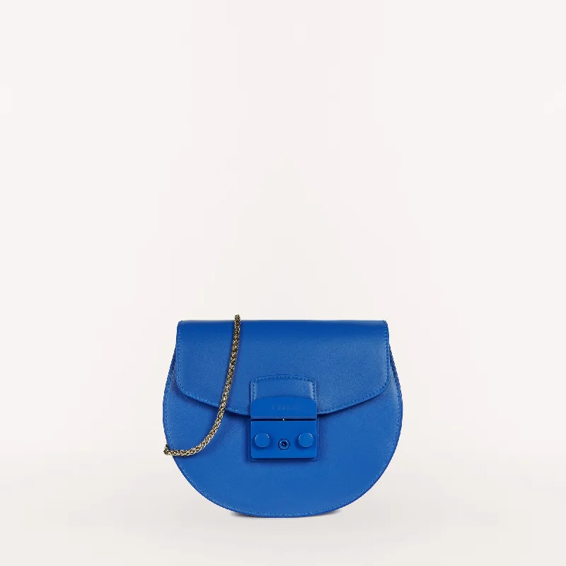 Ladies crossbody bag for daily needs-Furla Metropolis Crossbody Mini Blue