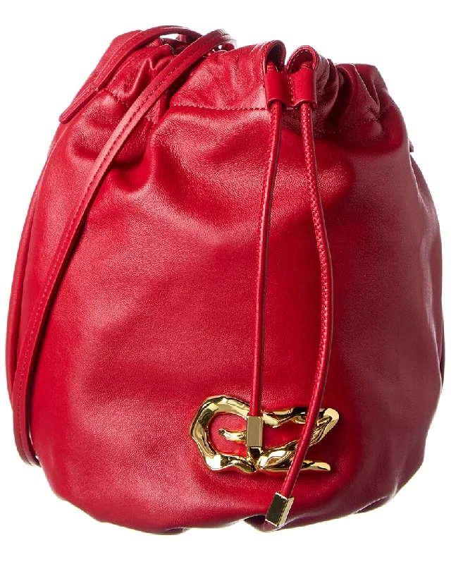 Ladies shoulder bag in dotted pattern-Giuseppe Zanotti Izar Leather Bucket Bag