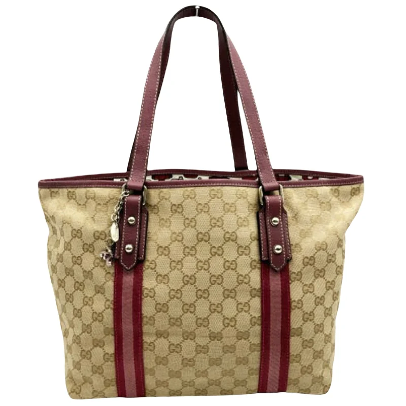 Ladies tote bag affordable-Gucci Cabas  Canvas Tote Bag (Pre-Owned)