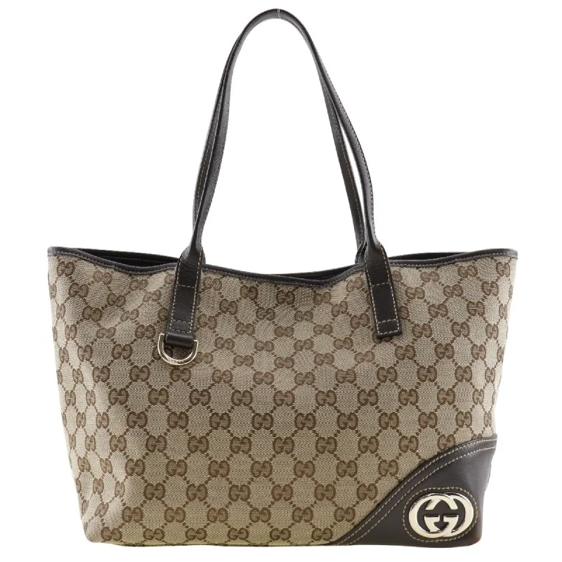 Ladies tote bag with shoe compartment-Gucci  Canvas Tote Bag (Pre-Owned)