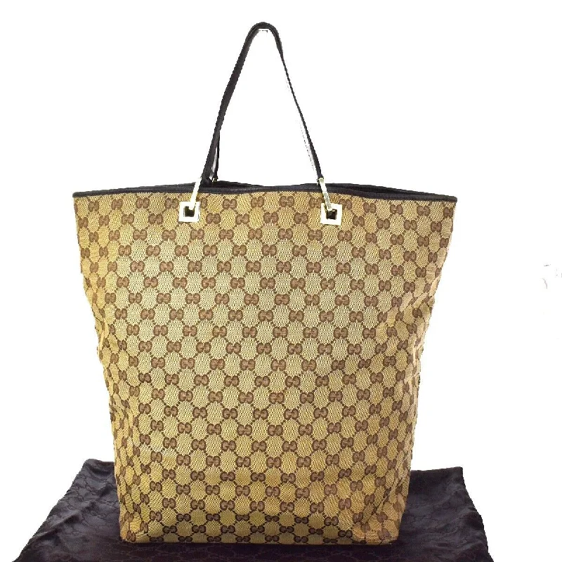 Ladies tote bag for photographers-Gucci Gg Canvas  Canvas Tote Bag (Pre-Owned)