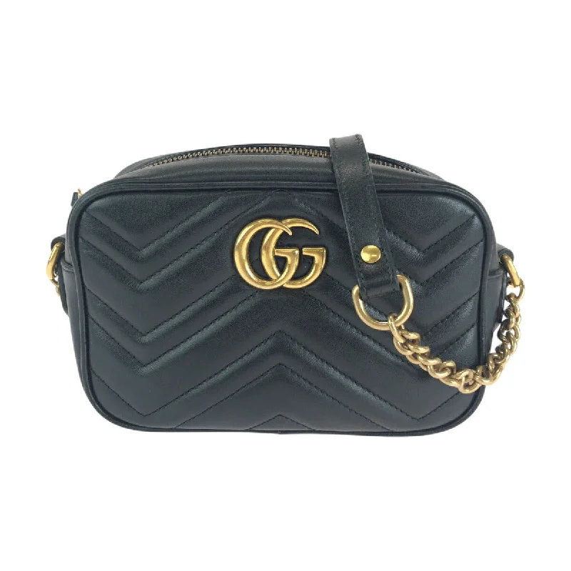 Ladies shoulder bag for casual use-Gucci GG Marmont Quilted Leather Shoulder Bag