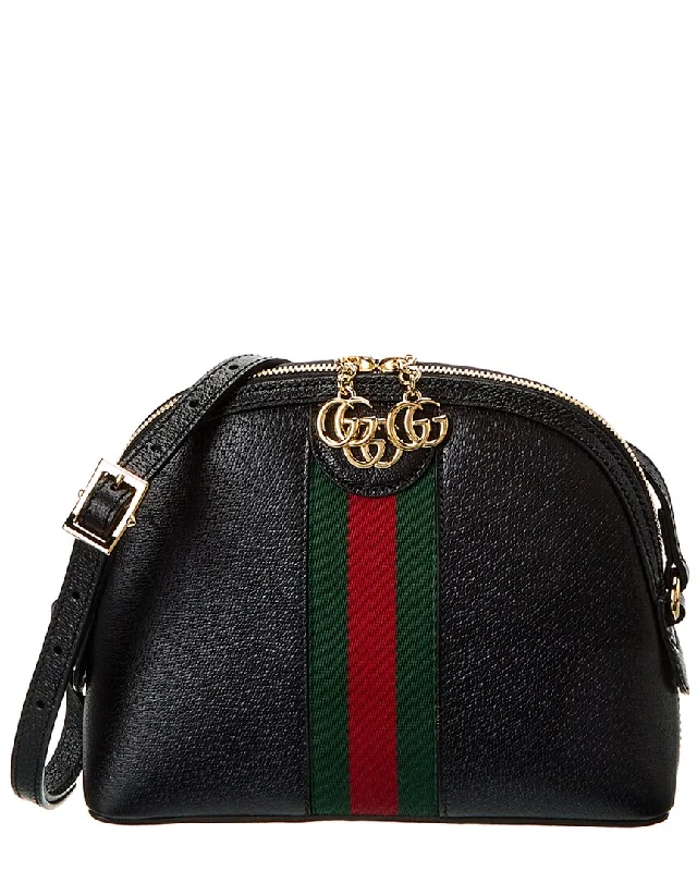 Ladies shoulder bag in matte finish-Gucci Ophidia Leather Shoulder Bag