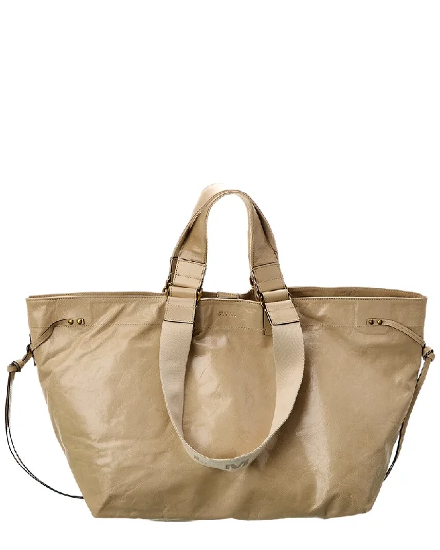 Ladies tote bag for sports-Isabel Marant Wardy Leather Tote