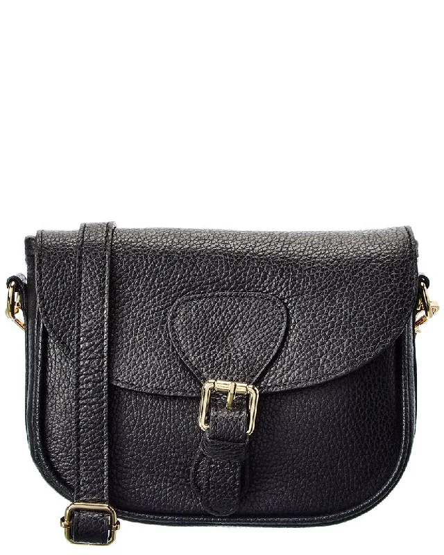 Ladies crossbody bag in small size-Italian Leather Crossbody