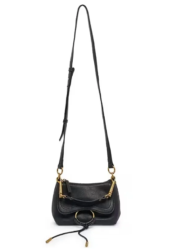 Ladies crossbody bag with bright stitching-Jolene Mini Crossbody Bag In Black