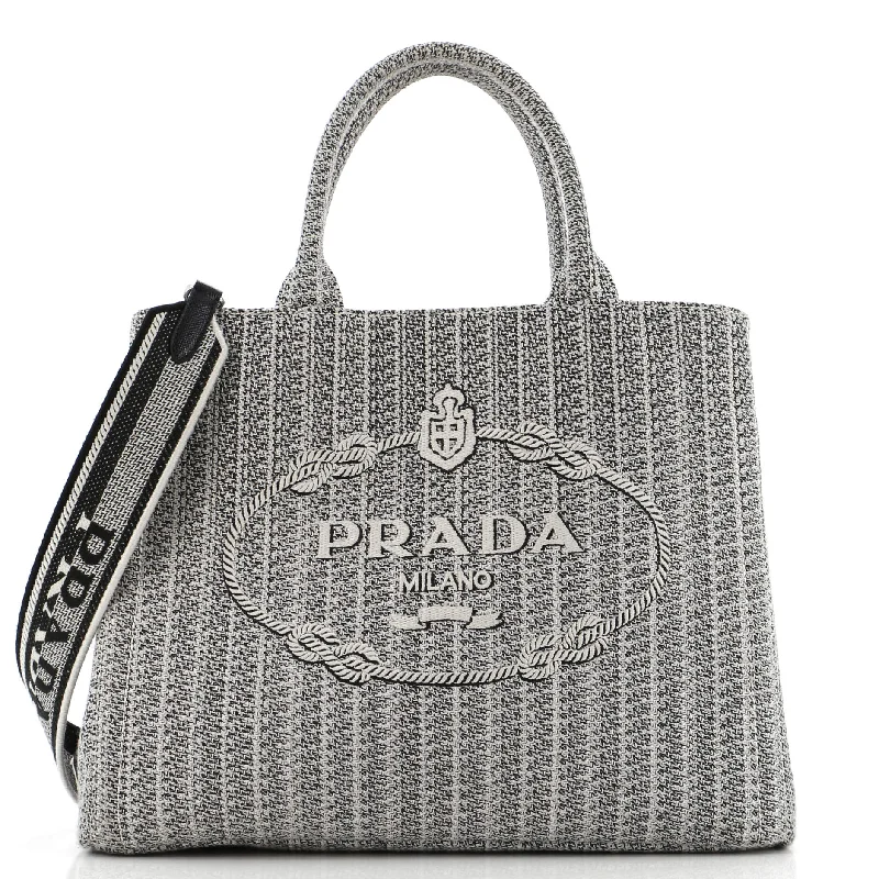 Ladies tote bag with pet carrier-Logo Strap Canapa Tote Jacquard Medium