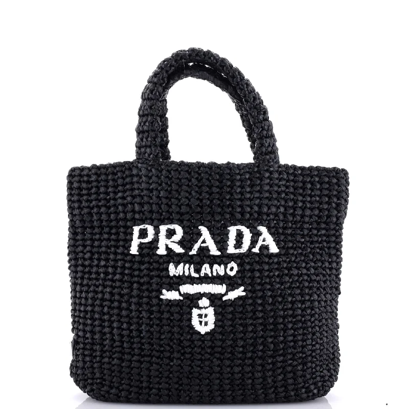 Ladies tote bag eco-friendly-Logo Tote Raffia Small