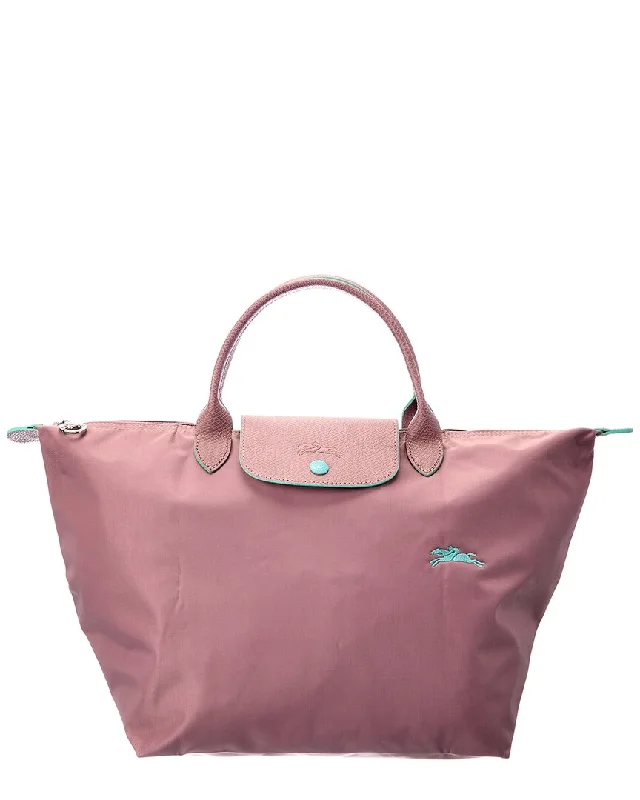 Ladies tote bag professional-Longchamp Le Pliage Club Medium Nylon Short Handle Tote