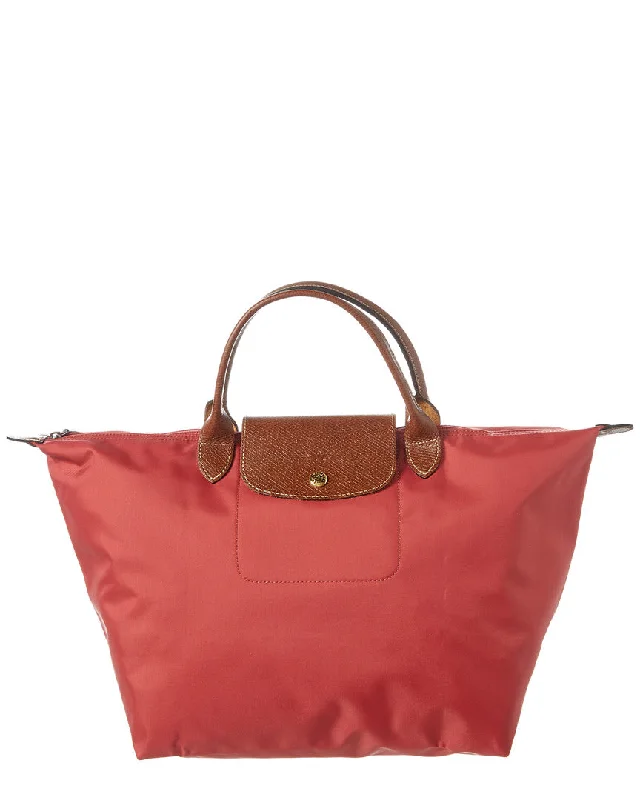 Ladies tote bag with gaming accessories-Longchamp Le Pliage Medium Nylon Short Handle Tote