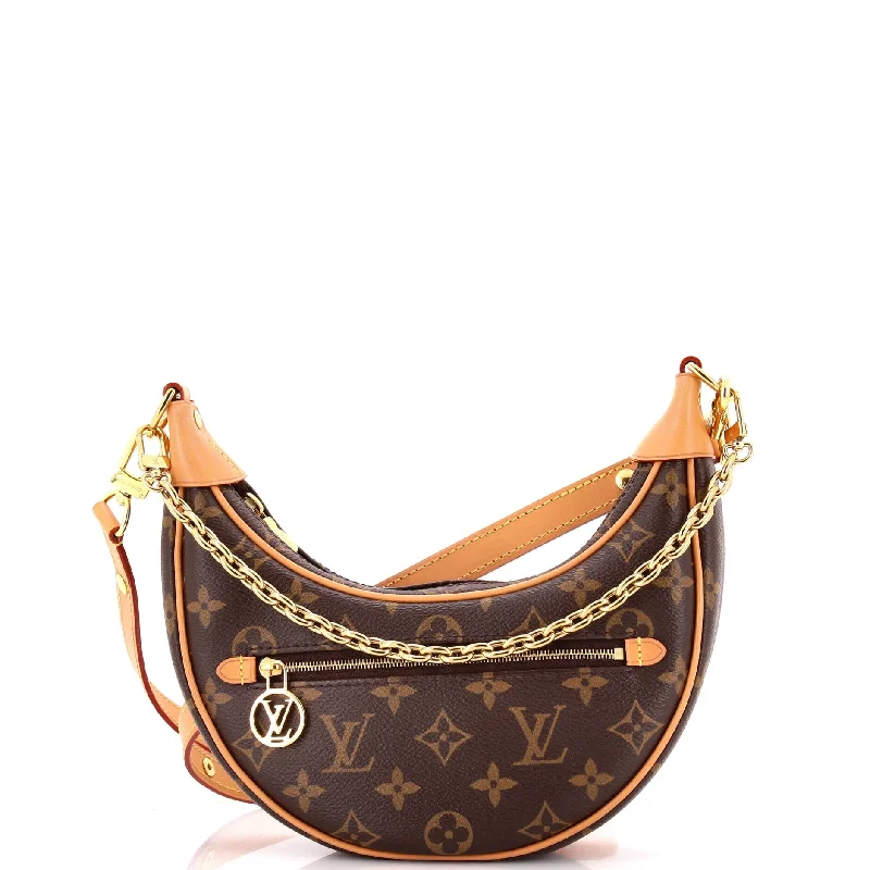 Ladies shoulder bag with bow detail-Loop Handbag Monogram Canvas