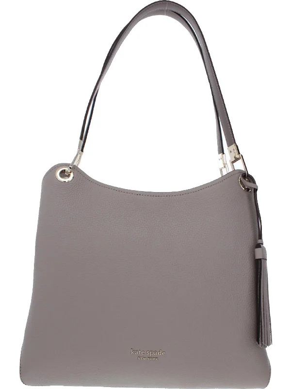 Ladies shoulder bag with velvet finish-Loop Womens Pebbled Double Shoulder Handbag