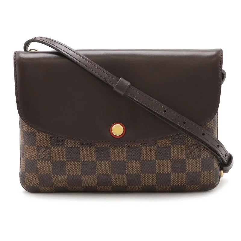 Ladies shoulder bag with crossbody option-Louis Vuitton Damier Twice Shoulder Bag N48259