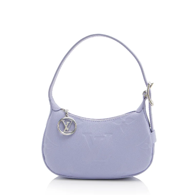 Ladies shoulder bag with crystal embellishments-Louis Vuitton Giant Monogram Empreinte Mini Moon Shoulder Bag