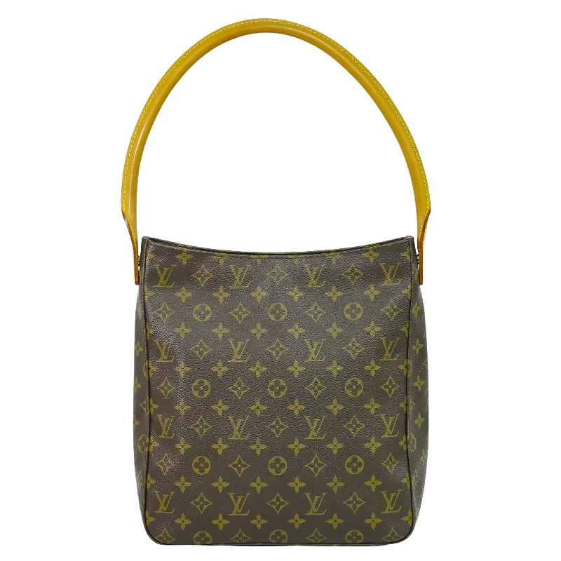 Ladies shoulder bag with studded flap-Louis Vuitton Looping Gm  Canvas Shoulder Bag (Pre-Owned)