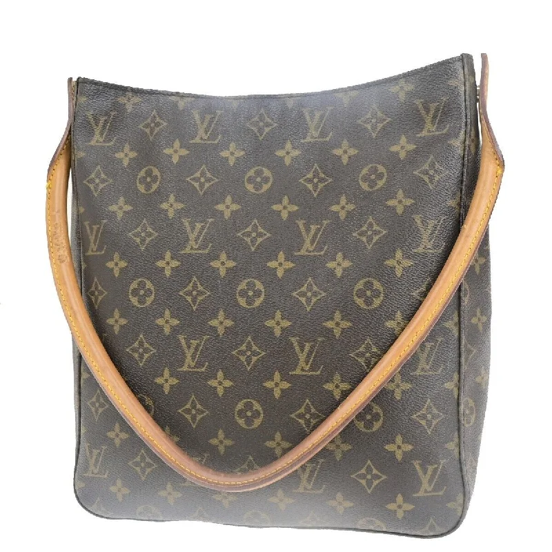 Ladies shoulder bag with charm accents-Louis Vuitton Looping Gm  Canvas Shoulder Bag (Pre-Owned)