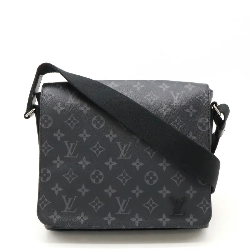 Ladies shoulder bag for evening-Louis Vuitton Monogram Eclipse District PM Messenger Bag M44000