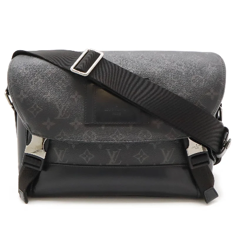 Ladies shoulder bag in caramel-Louis Vuitton Monogram Eclipse Messenger Voyage PM Bag M40511